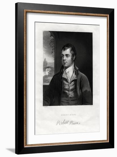 Robert Burns, Scottish Poet, 19th Century-W Holl-Framed Giclee Print