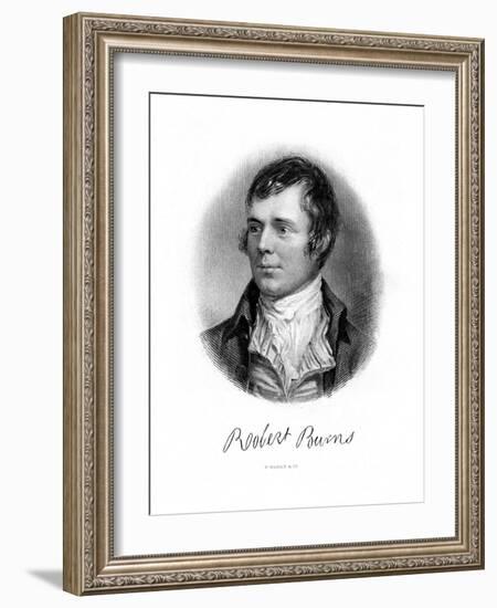 Robert Burns, Scottish Poet, 19th Century-null-Framed Giclee Print