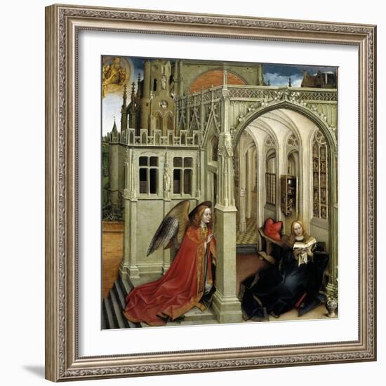 Robert Campin / The Annunciation, 1418-1419-Robert Campin-Framed Premium Giclee Print