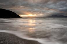 Receding tide at dawn, Oxwich Bay, Gower Peninsula, Swansea, Wales, United Kingdom, Europe-Robert Canis-Photographic Print