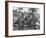 Robert Capa (Left) and Ernest Hemingway (Right) with their Driver U.S. Army Driver-null-Framed Photo