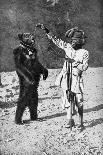 A Punjabi Native with a Dancing Bear, India, 1922-Robert Chisham-Mounted Giclee Print