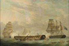 Action at Sea: a French Frigate Completely Dismasted, Late 18Th Century (Oil Painting)-Robert Dodd-Giclee Print