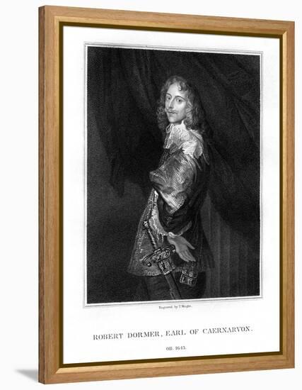 Robert Dormer, 1st Earl of Carnarvon, Royalist Soldier-T Wright-Framed Premier Image Canvas