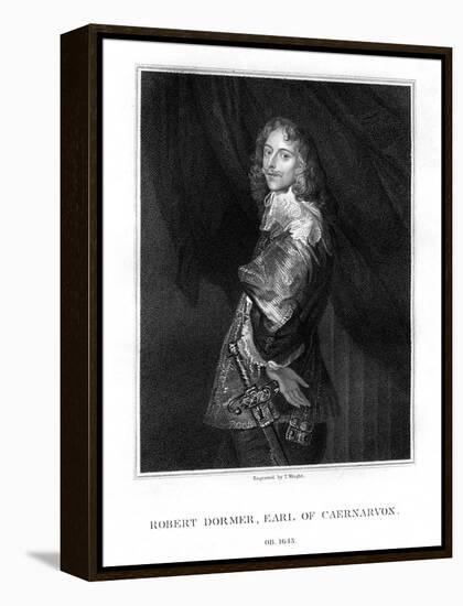 Robert Dormer, 1st Earl of Carnarvon, Royalist Soldier-T Wright-Framed Premier Image Canvas