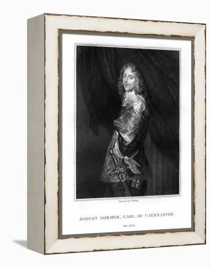 Robert Dormer, 1st Earl of Carnarvon, Royalist Soldier-T Wright-Framed Premier Image Canvas