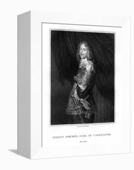 Robert Dormer, 1st Earl of Carnarvon, Royalist Soldier-T Wright-Framed Premier Image Canvas