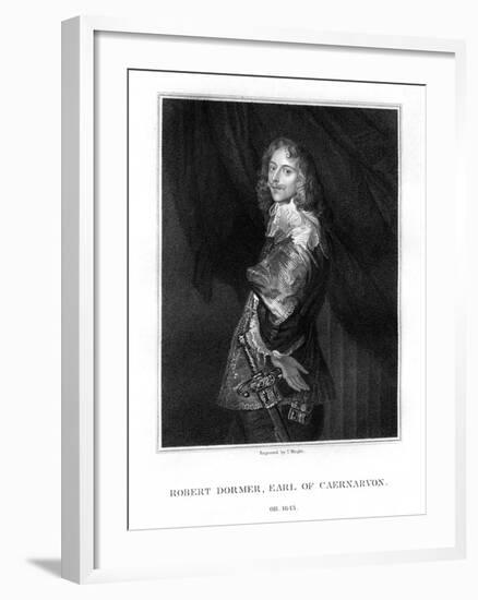 Robert Dormer, 1st Earl of Carnarvon, Royalist Soldier-T Wright-Framed Premium Giclee Print