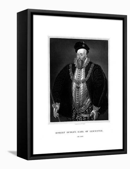 Robert Dudley, 1st Earl of Leicester, Favourite of Queen Elizabeth I of England-R Cooper-Framed Premier Image Canvas