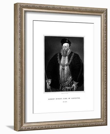 Robert Dudley, 1st Earl of Leicester, Favourite of Queen Elizabeth I of England-R Cooper-Framed Giclee Print