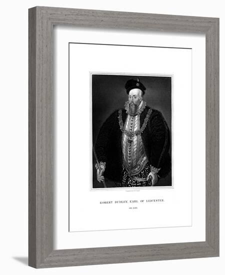 Robert Dudley, 1st Earl of Leicester, Favourite of Queen Elizabeth I of England-R Cooper-Framed Giclee Print