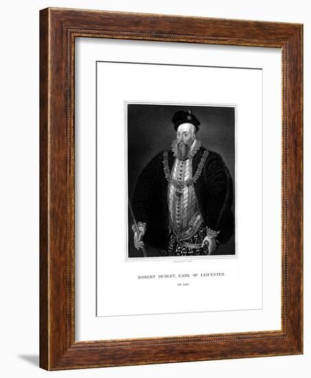 Robert Dudley, 1st Earl of Leicester, Favourite of Queen Elizabeth I of England-R Cooper-Framed Giclee Print