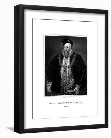 Robert Dudley, 1st Earl of Leicester, Favourite of Queen Elizabeth I of England-R Cooper-Framed Giclee Print