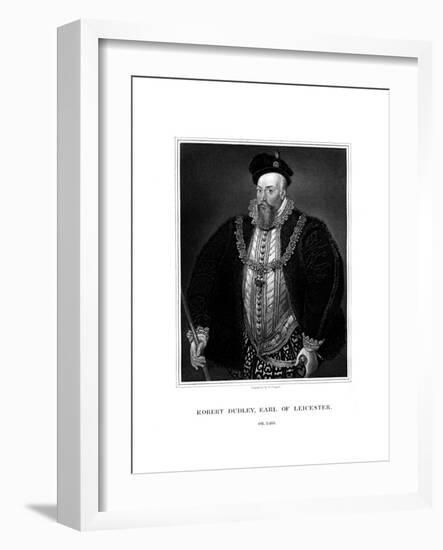 Robert Dudley, 1st Earl of Leicester, Favourite of Queen Elizabeth I of England-R Cooper-Framed Giclee Print
