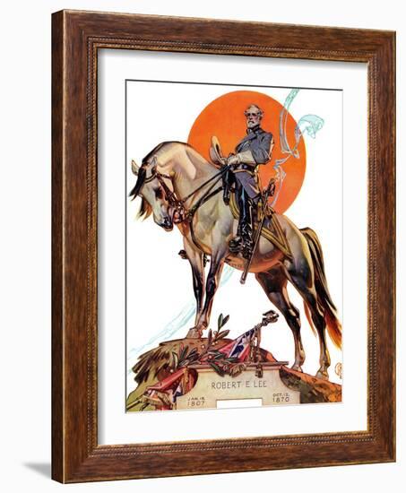 "Robert E. Lee on Traveler," January 20, 1940-Joseph Christian Leyendecker-Framed Giclee Print