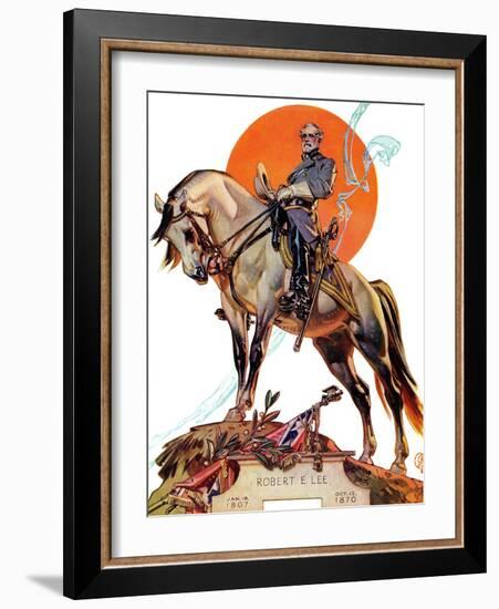 "Robert E. Lee on Traveler," January 20, 1940-Joseph Christian Leyendecker-Framed Giclee Print