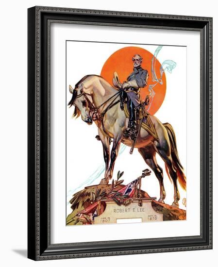 "Robert E. Lee on Traveler," January 20, 1940-Joseph Christian Leyendecker-Framed Giclee Print