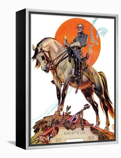 "Robert E. Lee on Traveler," January 20, 1940-Joseph Christian Leyendecker-Framed Premier Image Canvas