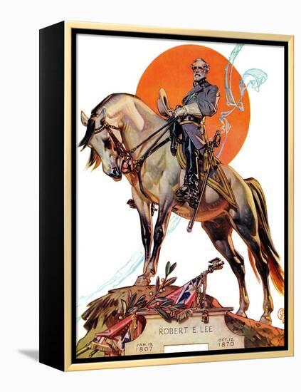 "Robert E. Lee on Traveler," January 20, 1940-Joseph Christian Leyendecker-Framed Premier Image Canvas