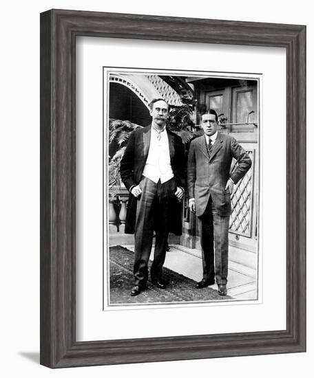 Robert E. Peary and Ernest Shackleton, New York, 1910-null-Framed Photographic Print