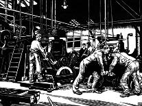 Krupp's Factory in Essen: Machine Shop Iv-Robert Engels-Stretched Canvas