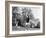 Robert F Kennedy and Family Outside Playing Football with His Brother Senator John F. Kennedy-Paul Schutzer-Framed Photographic Print