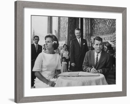 Robert F. Kennedy and Wife Ethel in Bangkok-John Dominis-Framed Premium Photographic Print