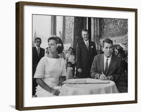 Robert F. Kennedy and Wife Ethel in Bangkok-John Dominis-Framed Premium Photographic Print