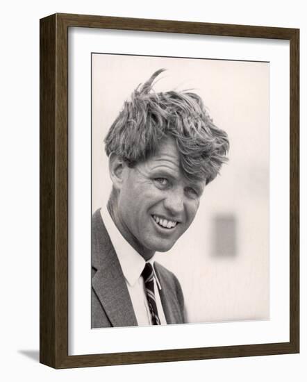 Robert F. Kennedy During Campaign Trip to Support Local Democrats Running for Election-Bill Eppridge-Framed Photographic Print