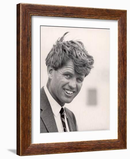 Robert F. Kennedy During Campaign Trip to Support Local Democrats Running for Election-Bill Eppridge-Framed Photographic Print