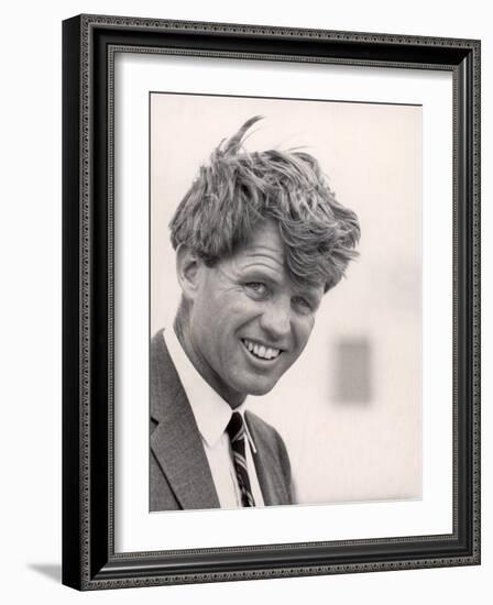 Robert F. Kennedy During Campaign Trip to Support Local Democrats Running for Election-Bill Eppridge-Framed Photographic Print