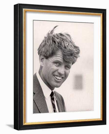 Robert F. Kennedy During Campaign Trip to Support Local Democrats Running for Election-Bill Eppridge-Framed Photographic Print