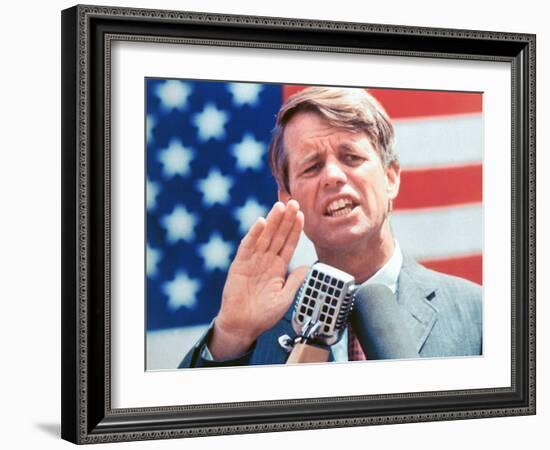 Robert F. Kennedy During the Primary Campaign-null-Framed Photographic Print