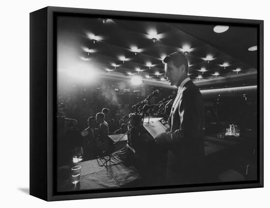 Robert F. Kennedy Giving Speech-null-Framed Premier Image Canvas