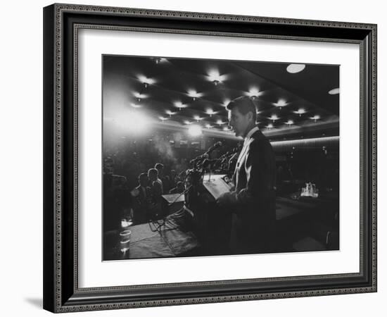 Robert F. Kennedy Giving Speech-null-Framed Photographic Print