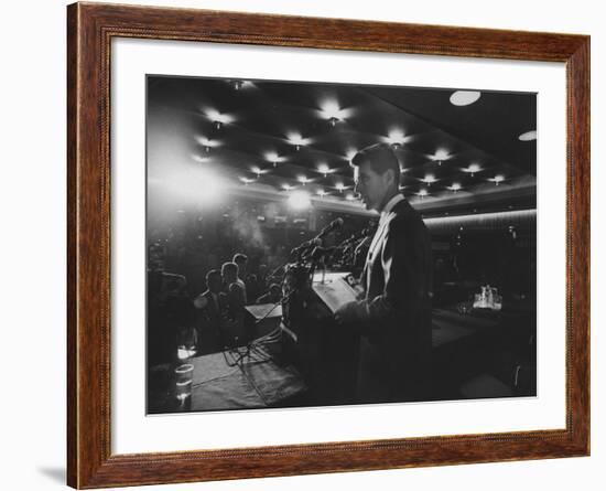 Robert F. Kennedy Giving Speech-null-Framed Photographic Print