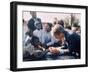 Robert F. Kennedy Meeting with Some African American Kids During Political Campaign-Bill Eppridge-Framed Photographic Print