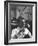 Robert F. Kennedy Sitting in Office in Front of Child's Painting-null-Framed Photographic Print