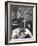 Robert F. Kennedy Sitting in Office in Front of Child's Painting-null-Framed Photographic Print