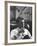 Robert F. Kennedy Sitting in Office in Front of Child's Painting-null-Framed Photographic Print