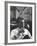 Robert F. Kennedy Sitting in Office in Front of Child's Painting-null-Framed Photographic Print