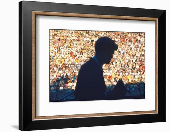 Robert F. Kennedy Speaking in Front of Crowd in Amphitheater on Behalf of Democratic Candidates-Bill Eppridge-Framed Photographic Print