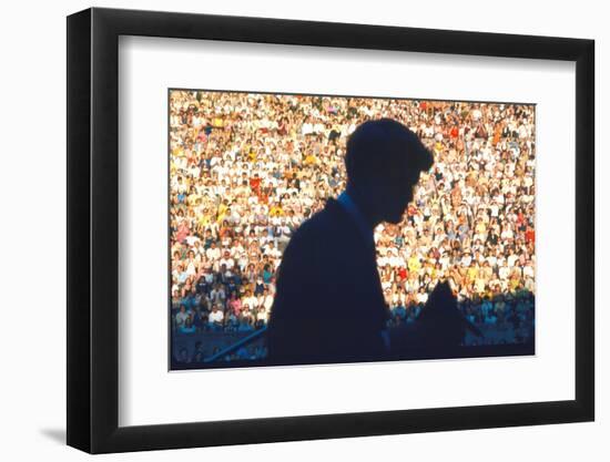 Robert F. Kennedy Speaking in Front of Crowd in Amphitheater on Behalf of Democratic Candidates-Bill Eppridge-Framed Photographic Print