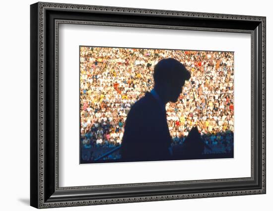 Robert F. Kennedy Speaking in Front of Crowd in Amphitheater on Behalf of Democratic Candidates-Bill Eppridge-Framed Photographic Print