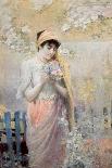 Study of a Girl with a Bouquet of Flowers in a Garden-Robert Fowler-Giclee Print