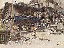 A Street in Ikao, Japan I, 1890 (W/C & Gouache over Pencil on Paper)-Robert Frederick Blum-Giclee Print