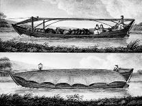 Longitudinal Section Plan of Fulton's Submarine 'Nautilus', 1798-Robert Fulton-Framed Premier Image Canvas