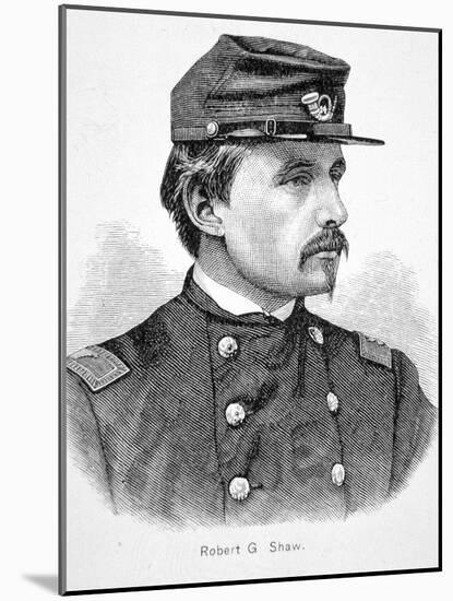 Robert Gould Shaw (1837-63) (Engraving)-American-Mounted Giclee Print