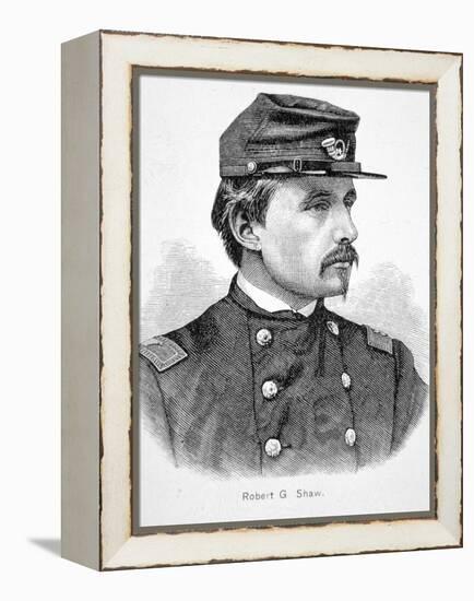 Robert Gould Shaw (1837-63) (Engraving)-American-Framed Premier Image Canvas