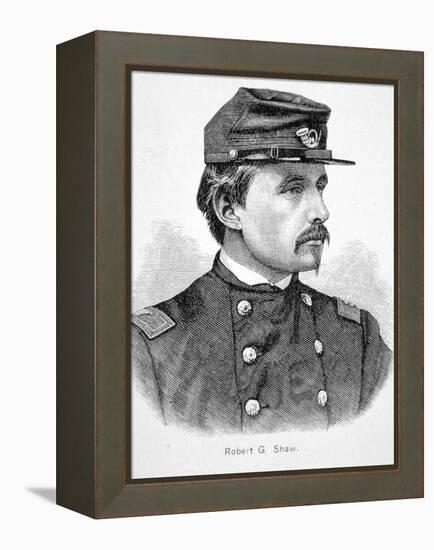 Robert Gould Shaw (1837-63) (Engraving)-American-Framed Premier Image Canvas